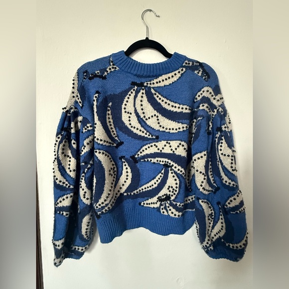 Farm Rio Cropped Banana Sweater - Picture 2 of 13